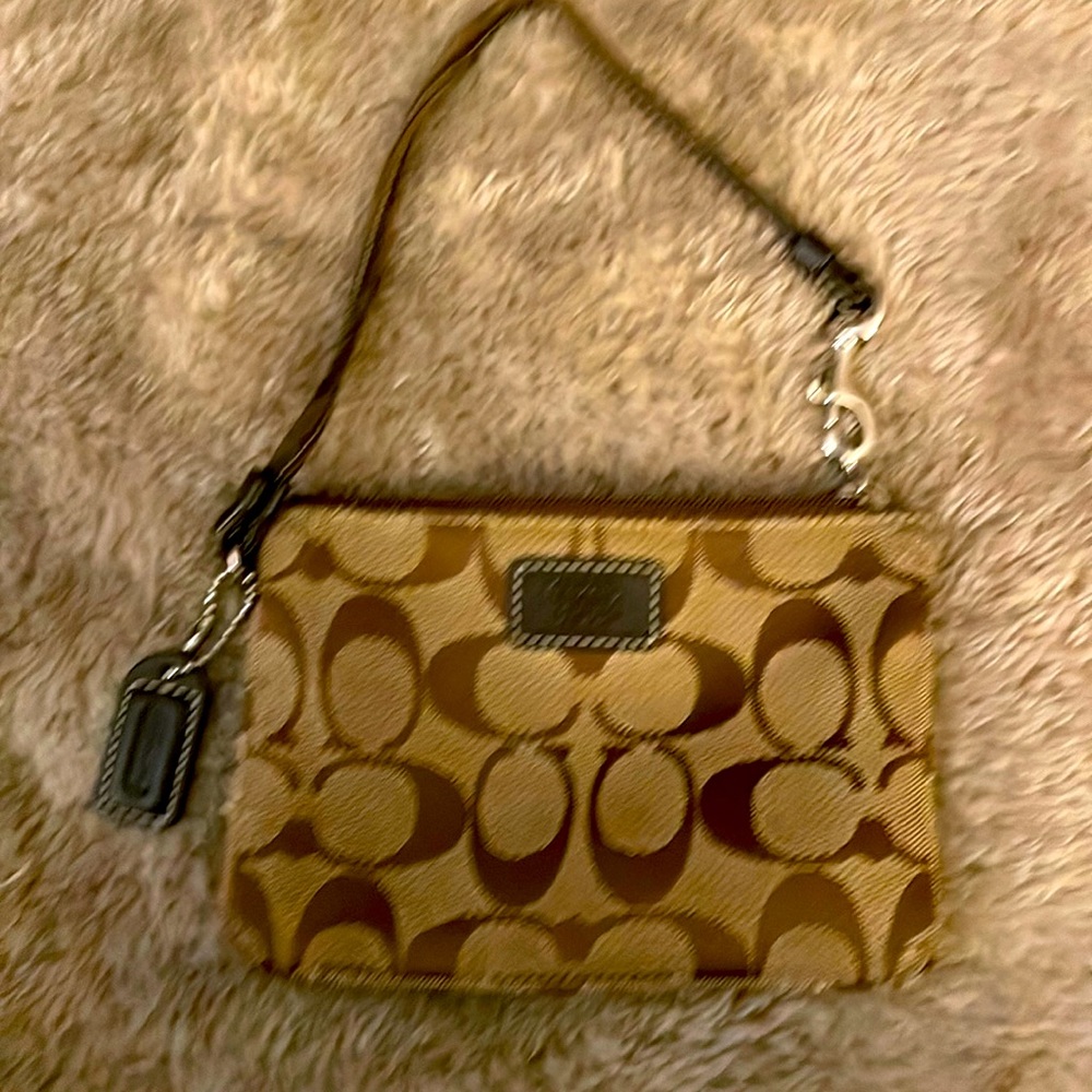 Coach canvas change purse